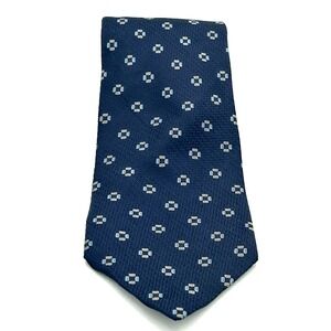 Joseph Abboud 100% Silk Made in Italy Mens Neck Tie Blue‎ Geometric  3.5W 60L